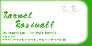 kornel rosivall business card
